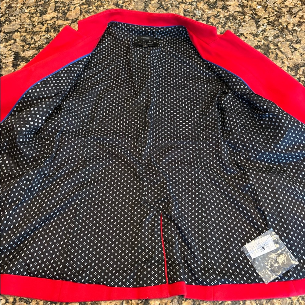 Talbots Aberdeen Red Single-Button Blazer Soft Si… - image 4